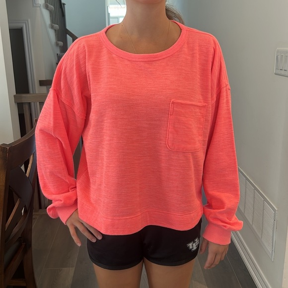 Aerie Endless Summer Crew Pink Oversized Sweatshirt Loungewear Size M - Picture 17 of 17